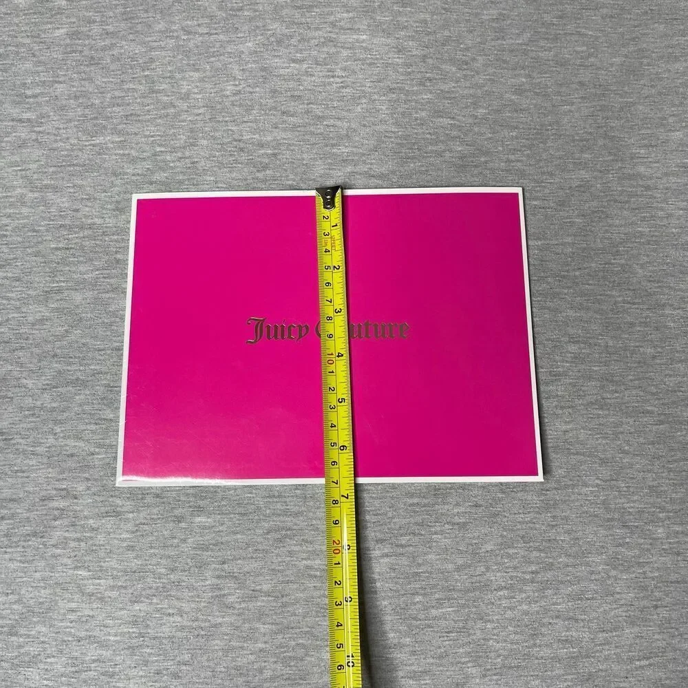 Juicy Couture Vintage Pink 9” x 6.5” Paper Receipt Slip Cover Pocket Case